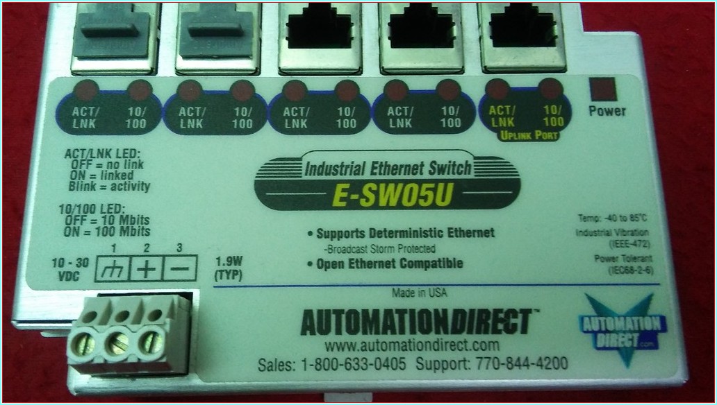 AUTOMATIONDIRECT E-SW05U 30 VDC 70MA INDUSTRİAL ETHERNET SWİTCH MODÜL