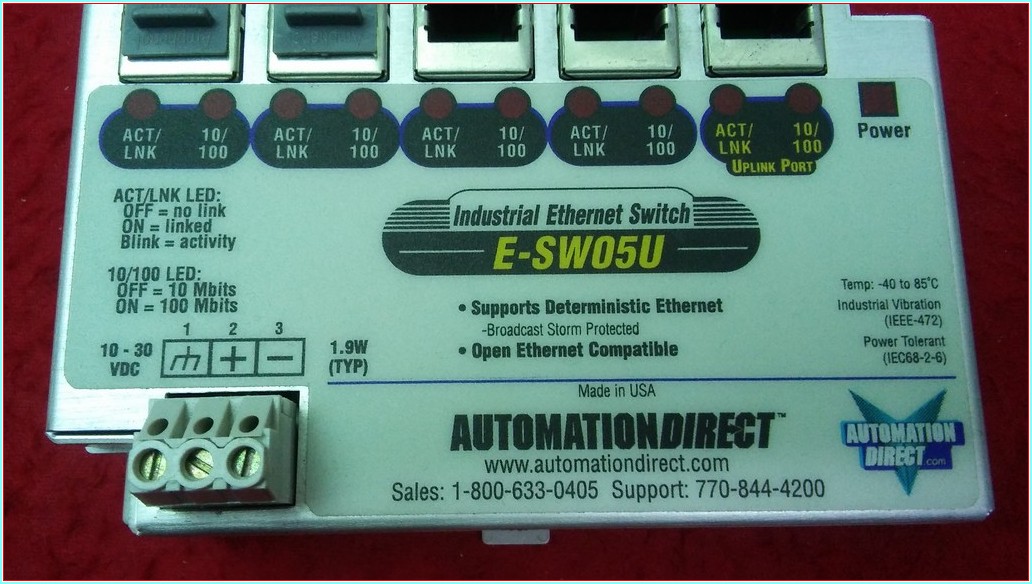 AUTOMATIONDIRECT E-SW05U 30 VDC 70MA INDUSTRİAL ETHERNET SWİTCH MODÜL