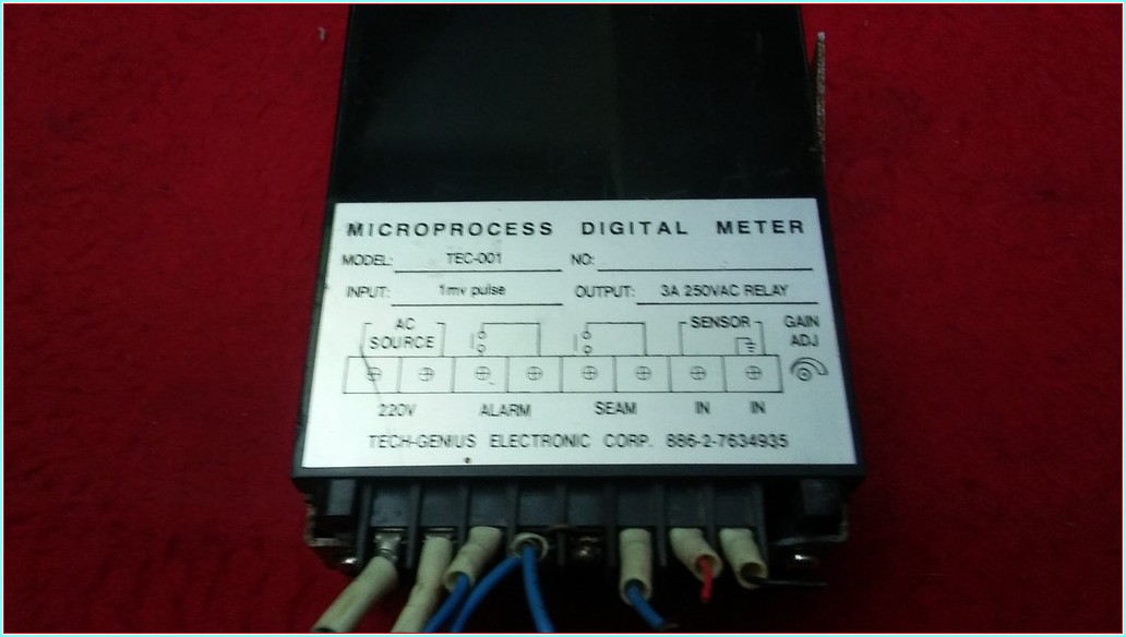 TECH-GENIUS ELECTRONIC MICROPROCESS DIGITAL METER CORP 886-2-7634935 METRE SAYICI KUN-NAN