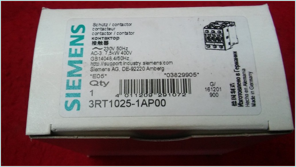 SIEMENS 3RT1025-1AP00 7,5KW KONTAKTÖR