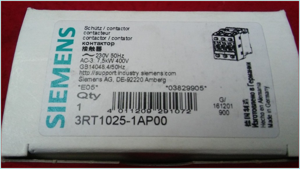 SIEMENS 3RT1025-1AP00 7,5KW KONTAKTÖR
