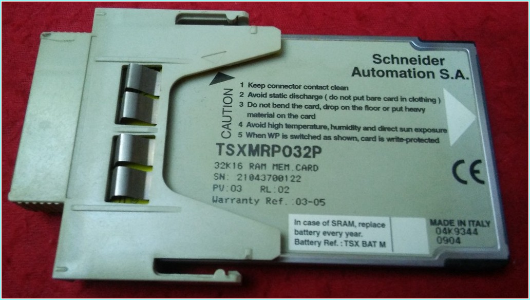 SCHNEİDER TSXMRP032P 32K 16 RAM MEM CART
