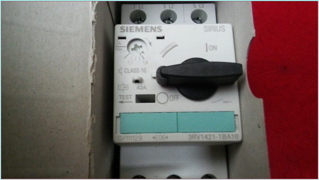 SIEMENS 3RV1421-1BA10 1,4-2A MOTOR KORUMA ŞALTER TİPİ