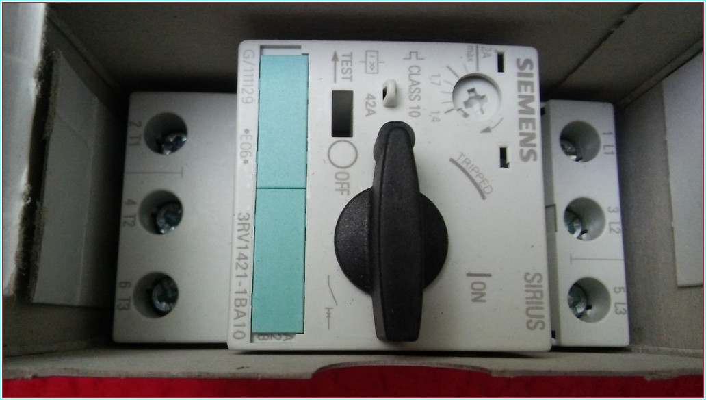 SIEMENS 3RV1421-1BA10 1,4-2A MOTOR KORUMA ŞALTER TİPİ