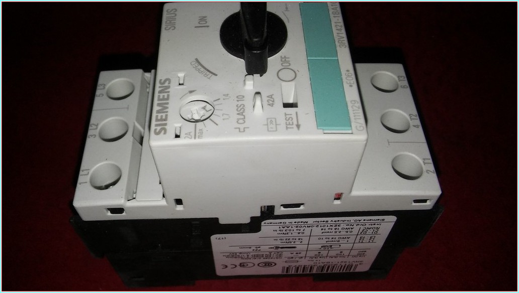 SIEMENS 3RV1421-1BA10 1,4-2A MOTOR KORUMA ŞALTER TİPİ