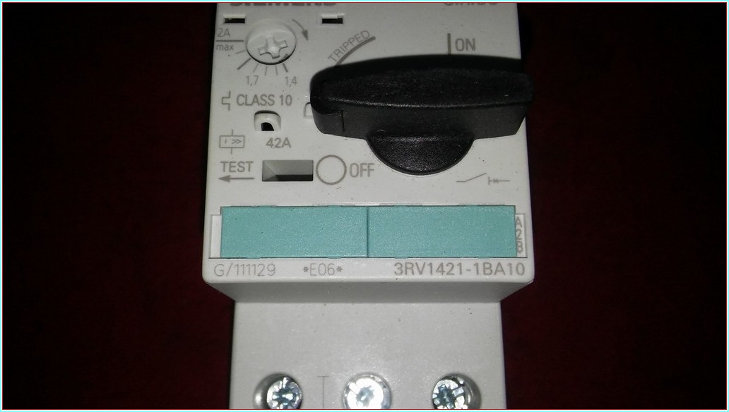 SIEMENS 3RV1421-1BA10 1,4-2A MOTOR KORUMA ŞALTER TİPİ