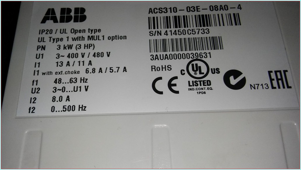 ACS310-03E-08A0-4 ABB