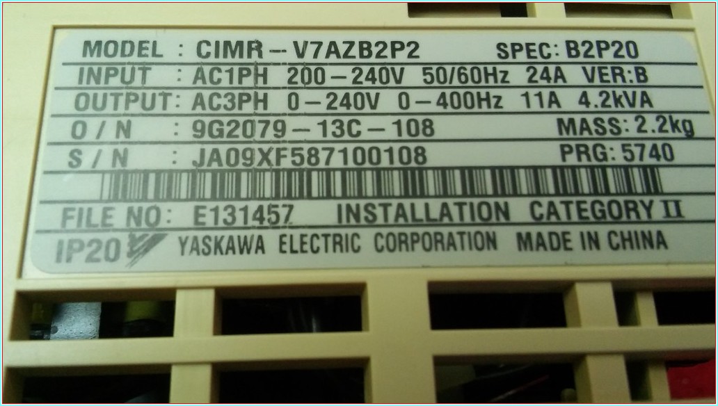 YASKAWA CIMR-V7AZB2P2 4,2KVA 2,2KW SÜRÜCÜ SIFIRDAN FARKI FİYATI
