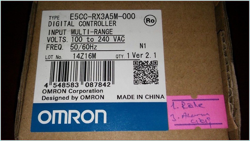 OMRON E5CC-RX3A5M-000 E5CC ISI KONTROL 1 RÖLE 3 ALARM CIKIŞ SIFIR KUTULU