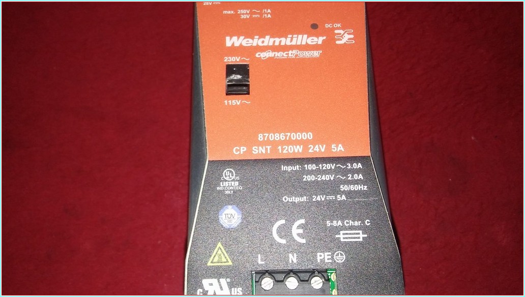 WEİDMÜLLER 8708670000 CP SNT 120W 24V 5A GÜÇ KAYNAGI 5A SIFIRDAN FARKI FİYATI