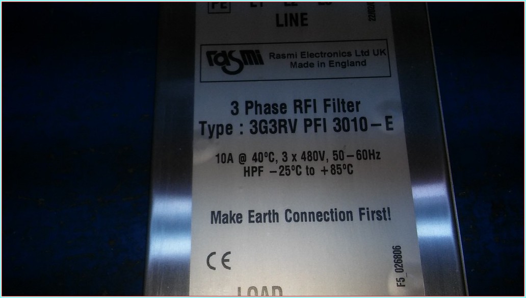 MAKE EARTH CONNECTİON FİRST 3G3RV PFI 3010-E 3 PHASE FİLTER HARMONİK FİLİTRE