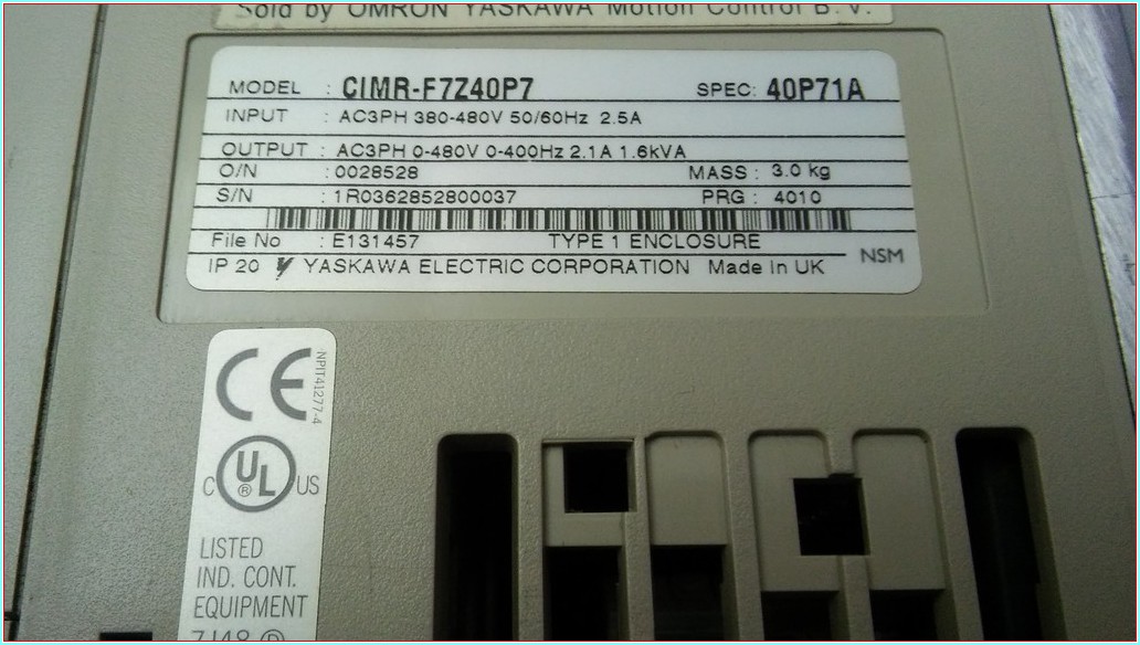 OMRON CIMR-F7Z40P7