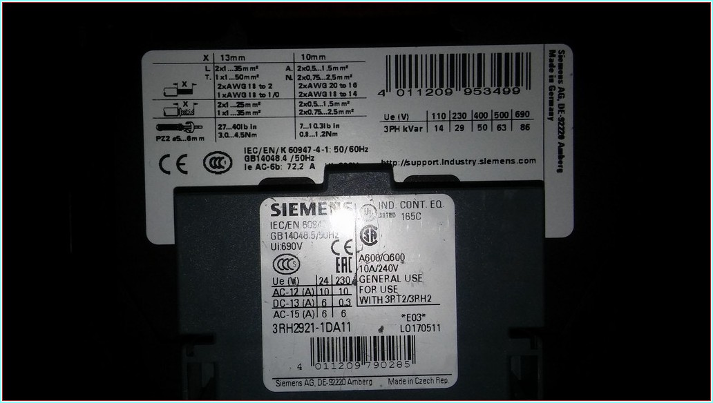 SIEMENS 3RT2636-1AP03 SIRIUS  50KVAR REAKTİF KONTAKTÖR SIFIRDAN FARKI FİYATI