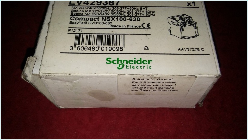 SCHNEİDER LV429387 COMPACT NSXX 100-630A KADAR ACTIRMA RÖLESİ ACTIRMA BOBİNİ