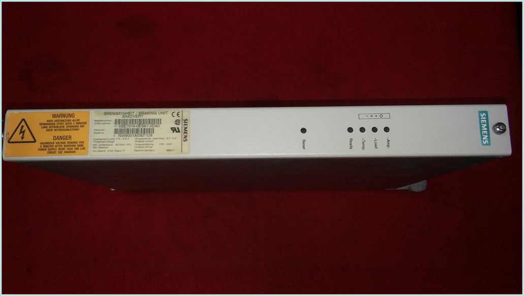 SIEMENS 6SE7018-0ES87-2DA0 BREMSEINHEIT BRAKING UNIT SIMOVERT MODÜL