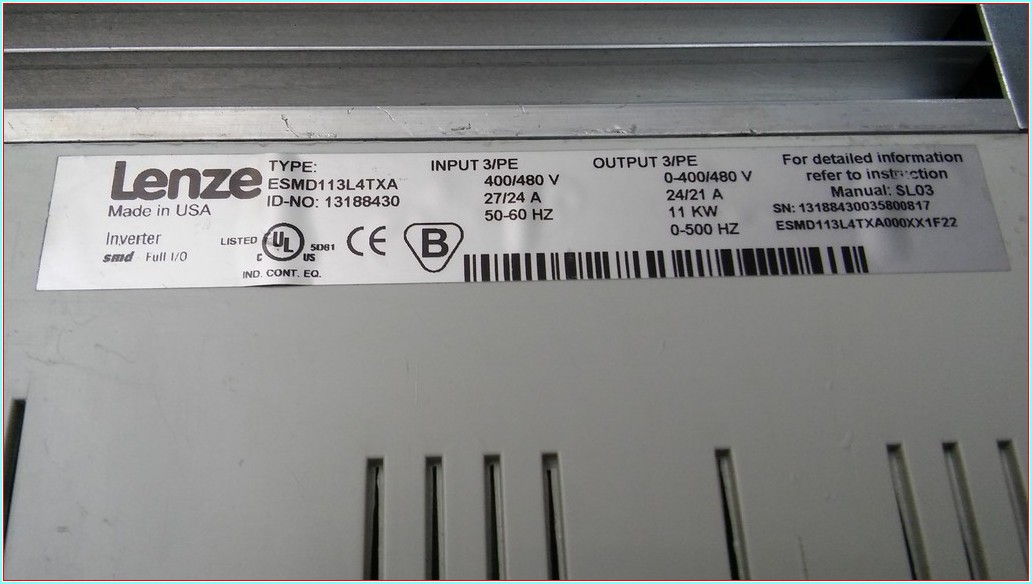 LENZE ESMD113L4TXA ESMD SMD 11KW SÜRÜCÜ