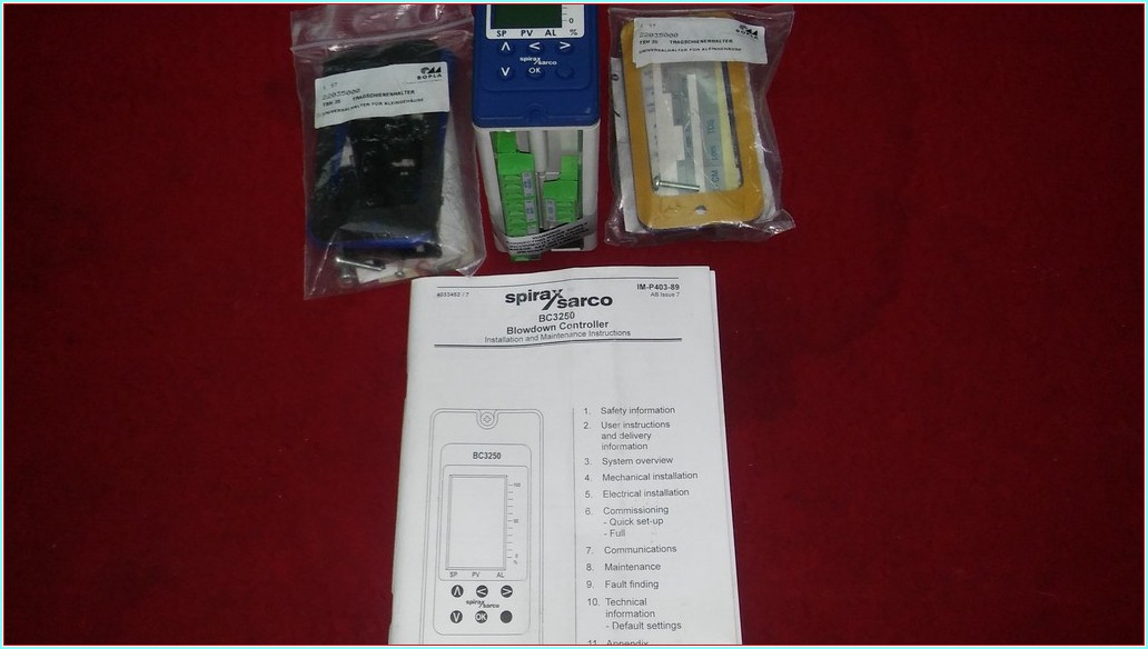 SPİRAX SARCO BC3250 TDS KONTROL CİHAZI BC3250 KAZAN DEVRİ VE YOGUŞMA KİRLİLİĞİ TESPİT SİSTEMİ İÇİN BLÖF KONTROL  CIHAZI