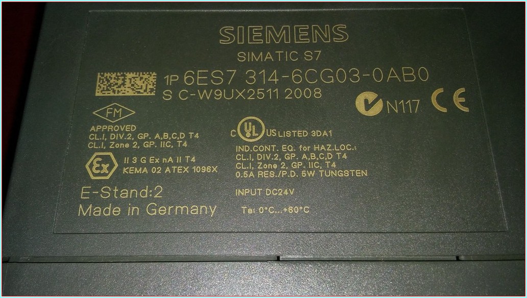SIEMENS 6ES7 314-6CG03-0AB0 6ES7314-6CG03-0AB0 SIMATIC S7-300 CPU314-2 DP CPU