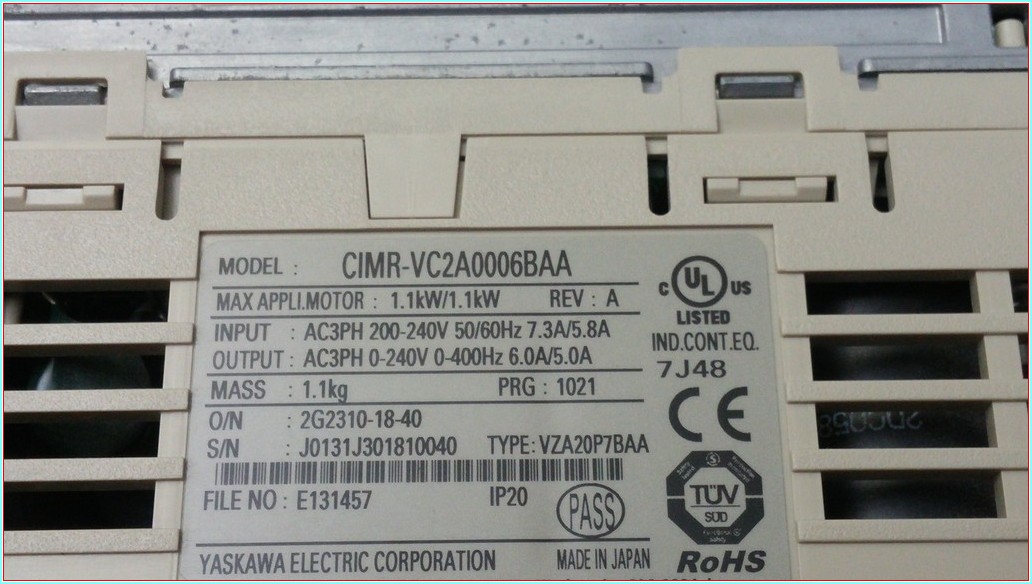 YASKAWA CIMR-VC2A0006BAA 1,1 KW V1000 SÜRÜCÜ