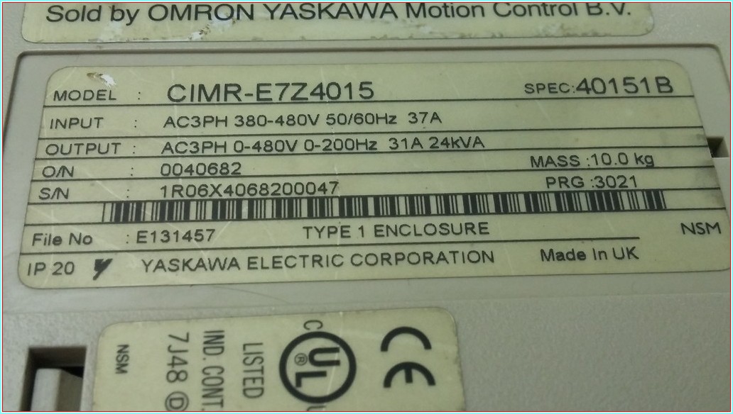 OMRON CIMR-E7Z4015 YASKAWA VARİSPEED E7 15KW SÜRÜCÜ