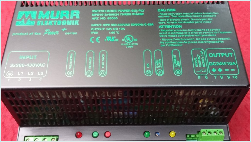 MURR ELEKTRONIK MSP10-3X400 24 MSP10 POWER SUPPLY DC24V 10A ÇOK FONKSİYONLU GÜÇ KAYNAGI