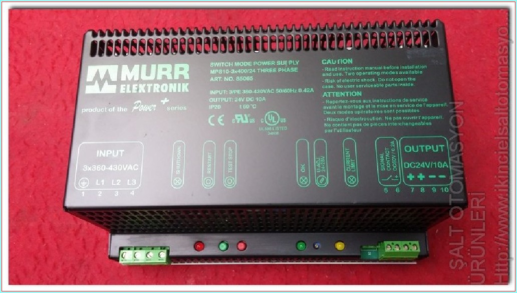 MURR ELEKTRONIK MSP10-3X400 24 MSP10 POWER SUPPLY DC24V 10A ÇOK FONKSİYONLU GÜÇ KAYNAGI