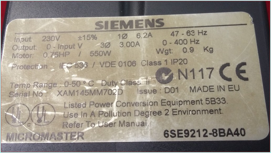 SIEMENS 6SE9212-8BA40 MICROMASTER 0,75KW SÜRÜCÜ SIFIRDAN FARKI FİYATI