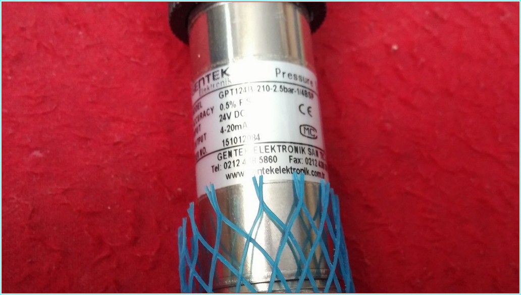 GENTEK ELEKTRONİK GPT124B-210-2 5 BAR 24VDC 4-20MA PRESSURE TRANSMİTTER SIFIR KUTULU