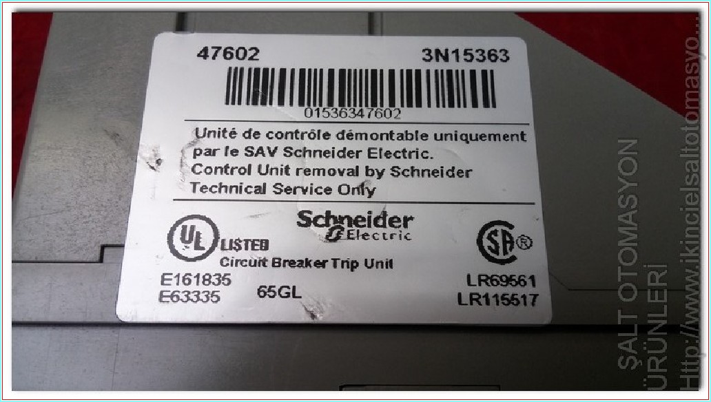 SCHNEİDER 3N15363 MICROLOGIC 5.0E 5.0 E MASTERPACT KONTROL PANELİ
