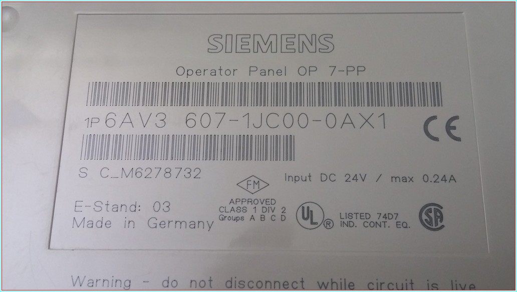 SIEMENS 6AV3 607-1JC00-0AX1 SIMATIC OP7 OPARATÖR KONTROL PANELİ SIFIRDAN FARKI FİYATI