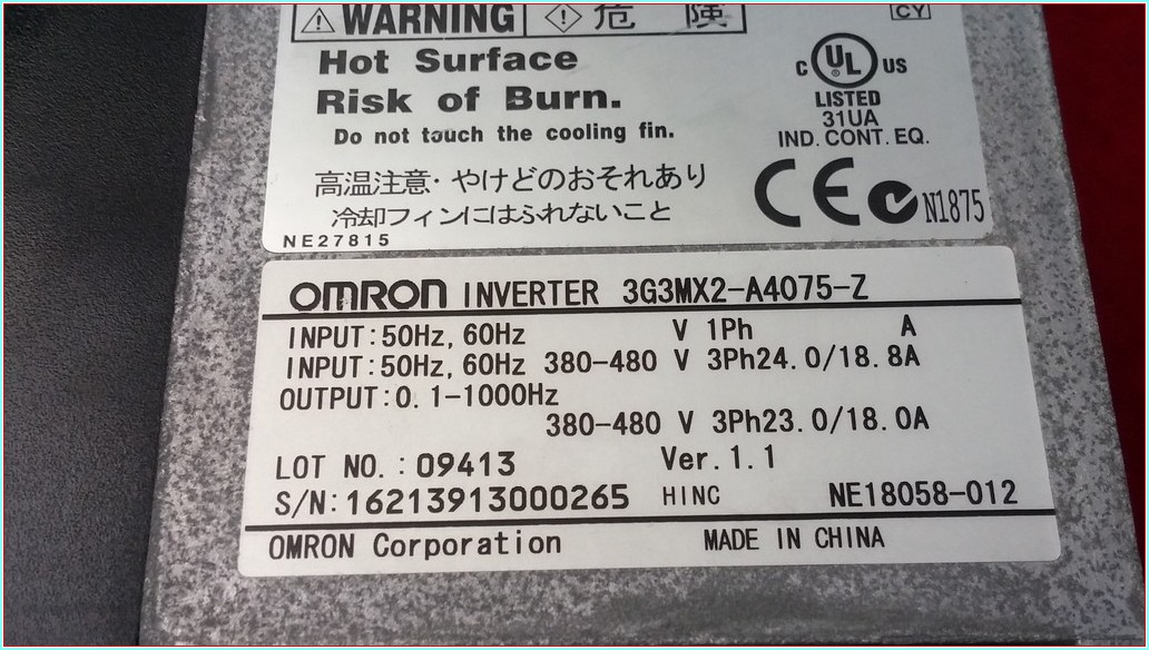 OMRON 3G3MX2-A4075-Z SYSDRIVE 3G3MX2 7,5 KW SÜRÜCÜ