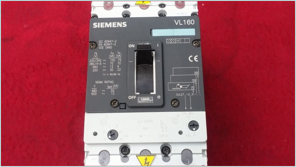 SIEMENS 3VL9210-7DC32 3VL2716-2AA31-0AA0 VL160 VL 160 100A ÇEKMECELİ TİP TMŞ 70KA