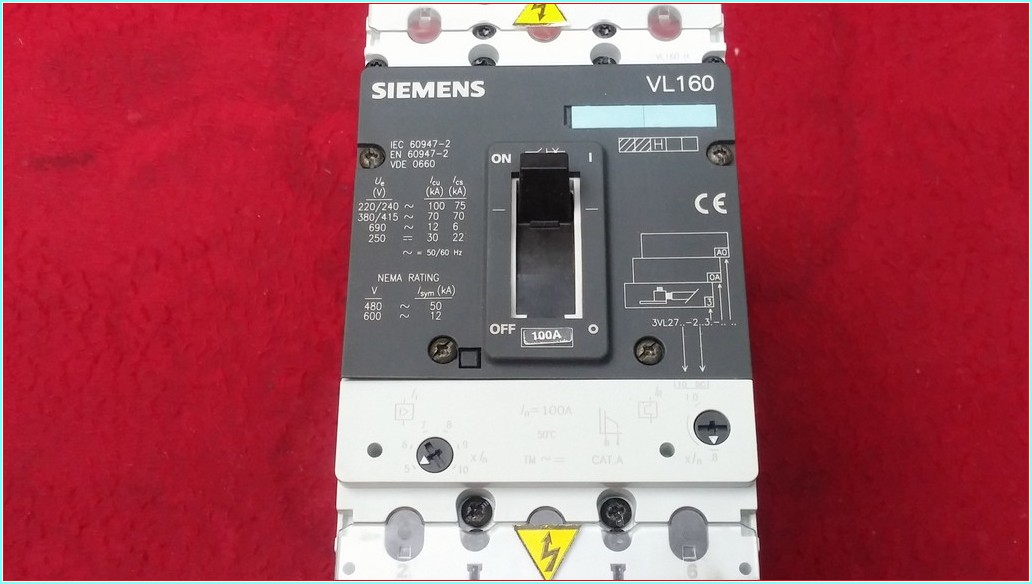 SIEMENS 3VL9210-7DC32 3VL2716-2AA31-0AA0 VL160 VL 160 100A ÇEKMECELİ TİP TMŞ 70KA