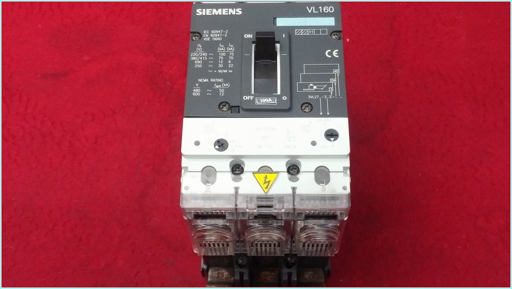 SIEMENS 3VL9210-7DC32 3VL2716-2AA31-0AA0 VL160 VL 160 100A ÇEKMECELİ TİP TMŞ 70KA