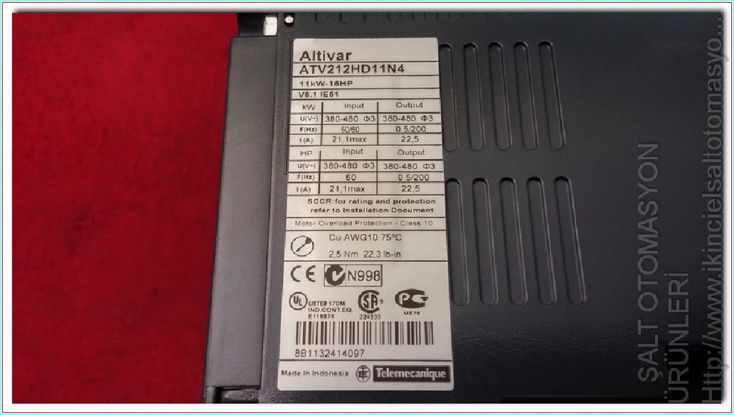 SCHNEİDER ATV212HD11N4 ALTİVAR 212 HVAC 11KW SIFIR KUTUSUZ ENERJİ GECMEDİ SIFIR SÜRÜCÜ