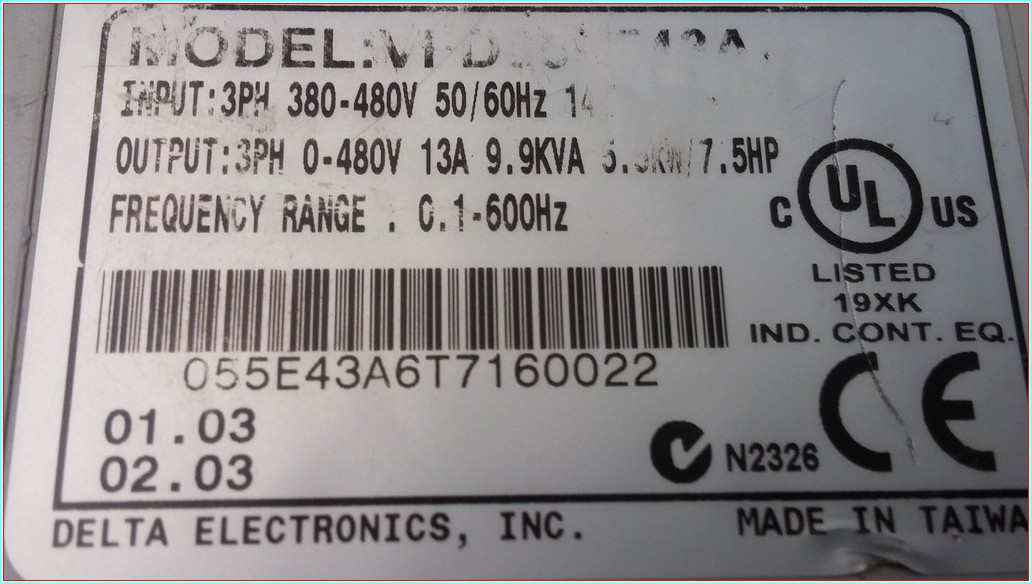 DELTA VFD055E43A VFD E SERİSİ 5,5 KW SÜRÜCÜ