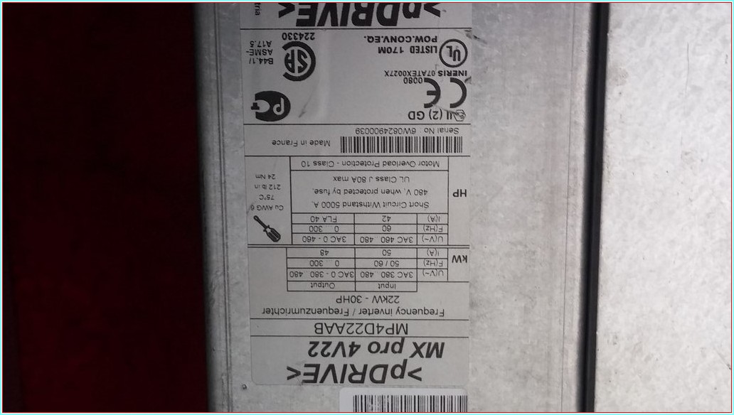 SCHNEİDER MP4D22AAB P DRIVE MX PRO 4V22 MX 22 KW 30HP SÜRÜCÜ