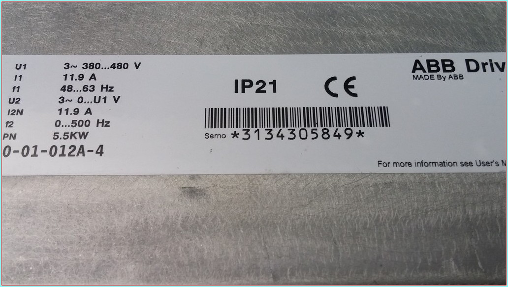 ABB ACS510-01-012A-4 ACS510-01-09A4-4 ACS510-01-07A2-4 ACS510-01-05A6-4 ACS510-01-03A3-4 5,5 KW SÜRÜCÜ ACS510 KONTROL KARTI