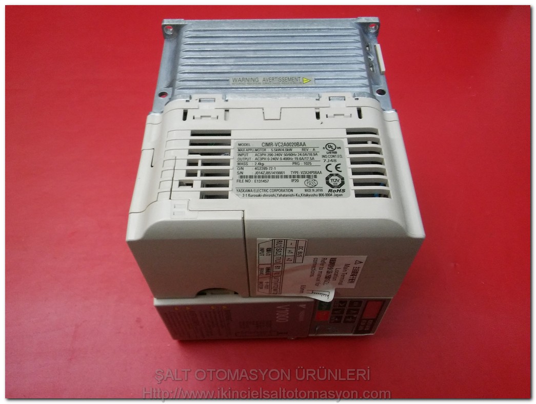 YASKAWA CIMR-VC2A0020BAA V1000 5,5KW INPUT 200-240V 3X220 5,5KW SIFIR KUTUSUZ SÜRÜCÜ