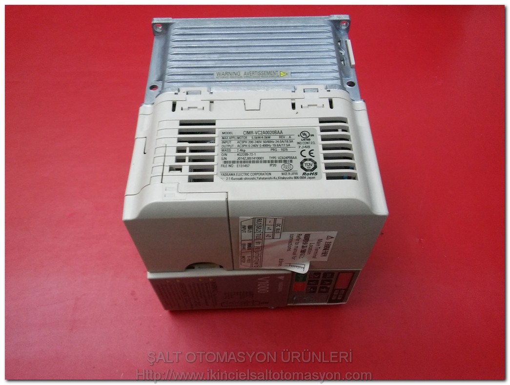 YASKAWA CIMR-VC2A0020BAA V1000 5,5KW INPUT 200-240V 3X220 5,5KW SIFIR KUTUSUZ SÜRÜCÜ