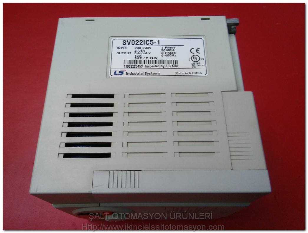 LS SV022İC5-1 INPUT 200-230V 2,2KW SÜRÜCÜ SIFIRDAN FARKI FİYATI