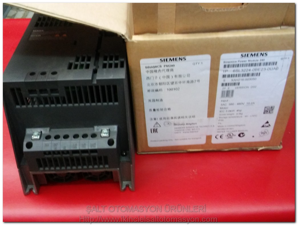 SIEMENS 6SL3224-0BE23-0UA0 MODULE 240 VERSION D02 3KW 10,2A SÜRÜCÜ SIFIR KUTULU