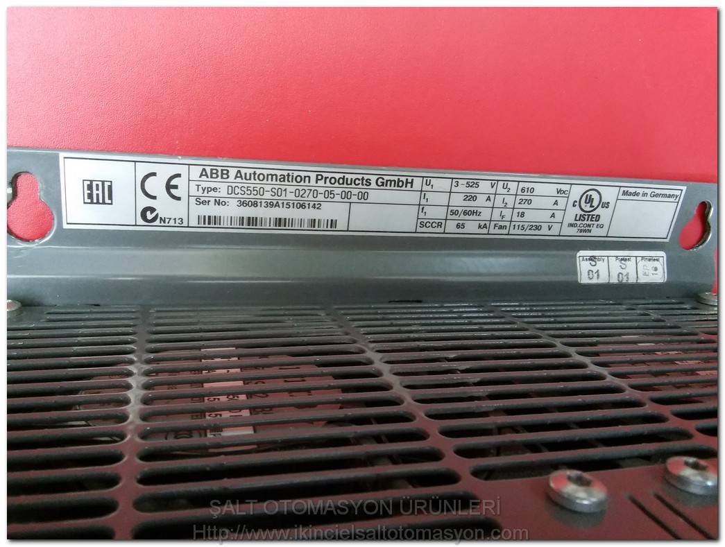 ABB DCS550-S01-0270-05-00--00 270A DC SÜRÜCÜ KOMPAK TİP SÜRÜCÜ