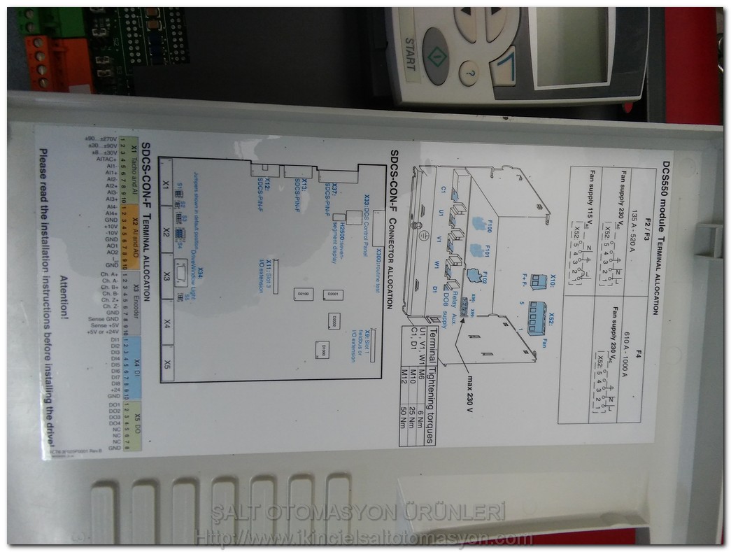 ABB DCS550-S01-0270-05-00--00 270A DC SÜRÜCÜ KOMPAK TİP SÜRÜCÜ