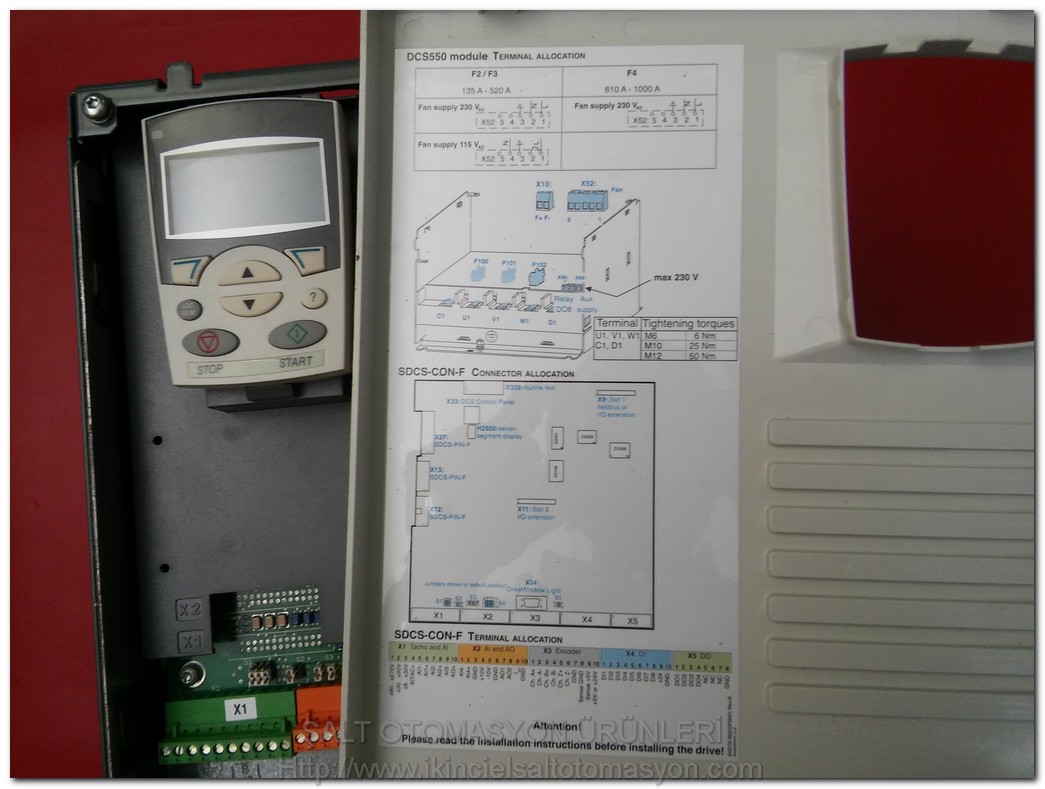 ABB DCS550-S01-0270-05-00--00 270A DC SÜRÜCÜ KOMPAK TİP SÜRÜCÜ