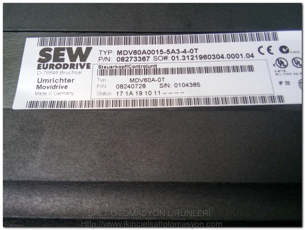 SEW MDV60A0015-5A3-4-0T MVD60A-0T MDX60A0015-5A3-4-00 SERVO SÜRÜCÜ