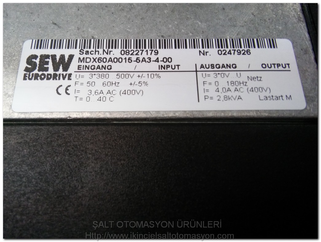 SEW MDV60A0015-5A3-4-0T MVD60A-0T MDX60A0015-5A3-4-00 SERVO SÜRÜCÜ