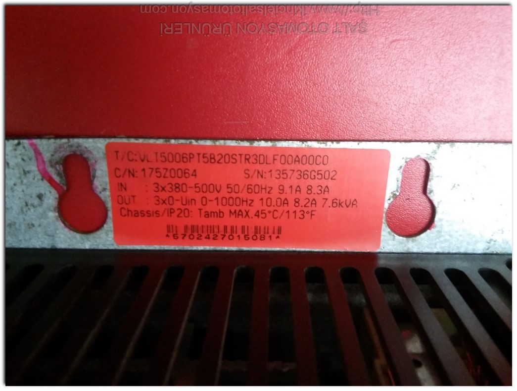 DANFOSS VLT5006PT5B20STR3DLF00A00C0 7,6KVA VLT5006PT VLR 5000 SÜRÜCÜ