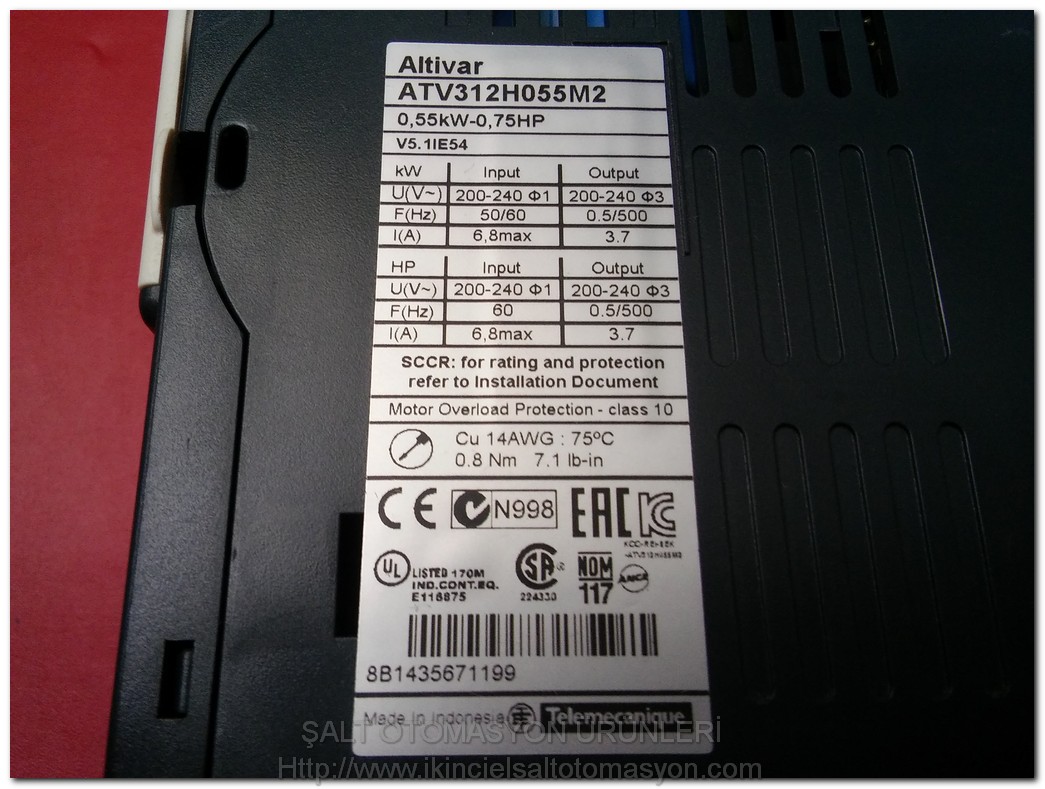 SCHNEİDER ATV312H055M2 ATV312HO55M2  ATV312 