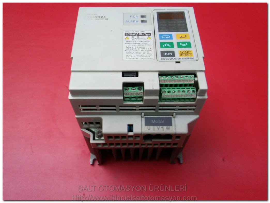 OMRON 3G3V-A2007MA-CE SYS DRIVE 3G3VINVERTER 1,9KVA 0,75KW SÜRÜCÜ